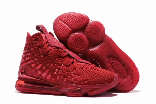 Nike Lebron James 17 Air Cushion Women Shoes All Red